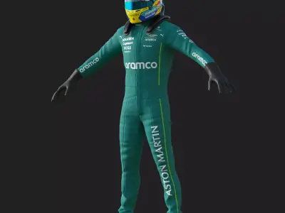 F1 Aston Martin Race Suit 2025 3D model