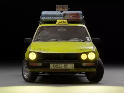 PEUGEOT 505 St 1981 taxi 3D model