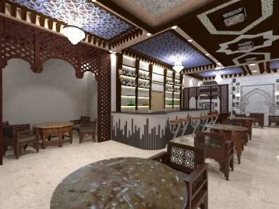 Moroccan restaurant 3D model