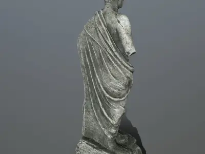 statue pompee Low-poly 3D model