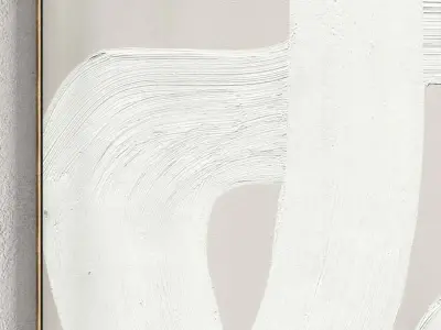 Plaster Two Photo Frame 128 Low-poly 3D model