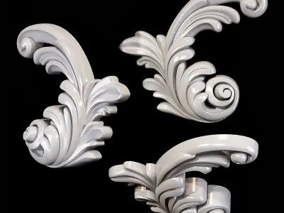 Classic carved 097 3D model
