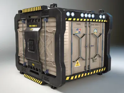 container  03B Low-poly 3D model