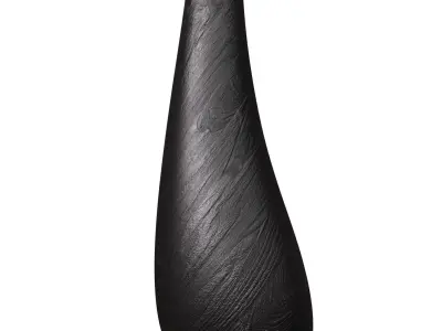 Plaster painted Sculptural Scandinavian Wabi-Sabi  Floor Lamp 3D model