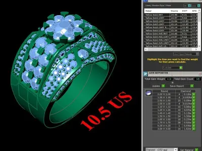 Luxury Men Rings Designs 5MR052 3D print model