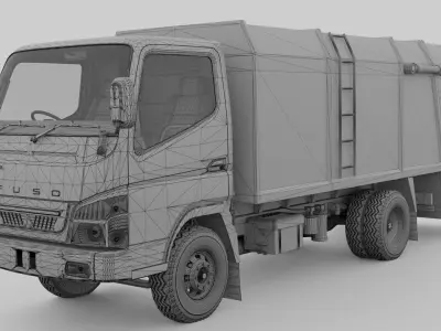 Mitsbishi Fuso Garbage truck 3D model