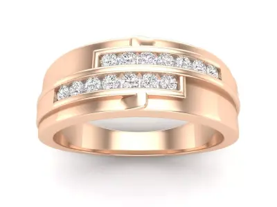 AV 603 Diamond Ring For Men 3D print model