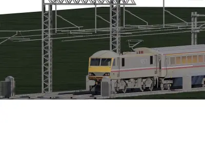 British rail class 90 intercity 3D model