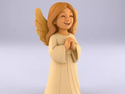 Cute Smiling Angel 3D Print STL Christmas Decor 3D print model