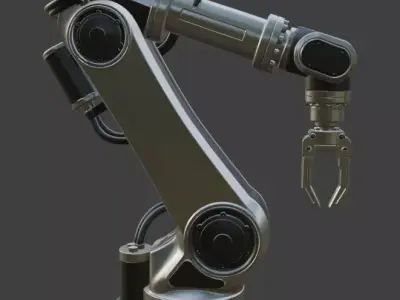 Industrial Robotic Arm 3D Model 3D model