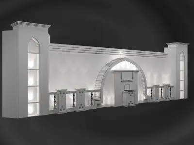  Booth Exhibition Stand a560b 3D model
