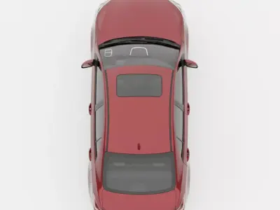 2010s Compact Sedan Low-poly 3D model