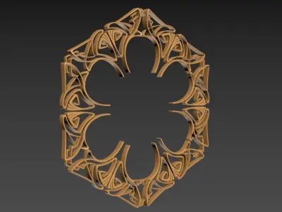 Art Nouveau frame 3D print model