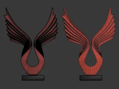 Sculpture Wings P 3D print model