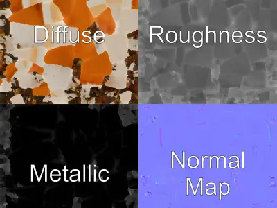 Dual-tone Red-Cap Mushroom model pack Low-poly 3D model