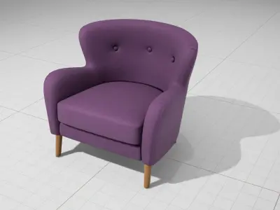 Wilbur Armchair UE4 3D model