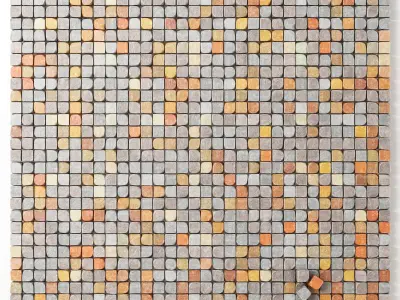 Cube stone granite decoration 3D model