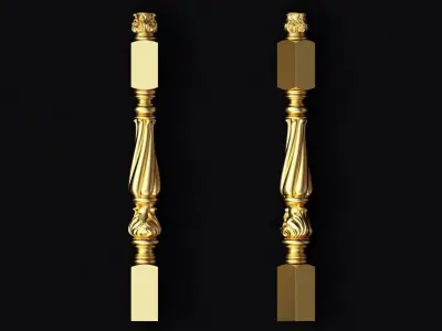 antique baluster 3D model get