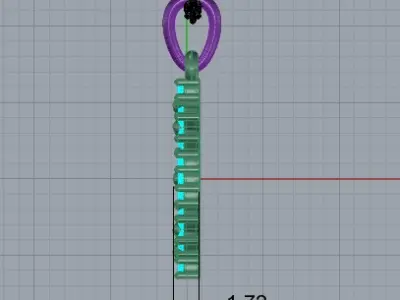 Diamond PENDANT Valentines Day Gift 3D print model