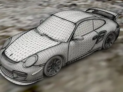 Porsche gt2 3D model