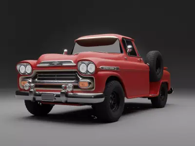 1959 Chevrolet Apache truck Free 3D model
