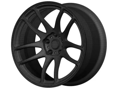 Work Emotion CR Kiwami Aftermarket Wheel Low-poly 3D model