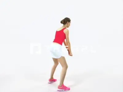 Aspiration 15H Digging Sports Woman Low-poly 3D model