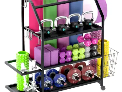 Yoga Equipment Gym Home Low-poly 3D model