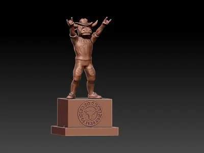 NCAA - TEXAS LONGHORNS STATUE DECOR MASCOT - 3D PRINT 3D print model