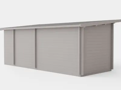 Sauna Dark Grey Low-poly 3D model