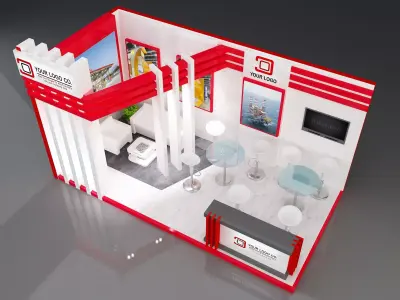 Booth Exhibition Stand a227 3D model