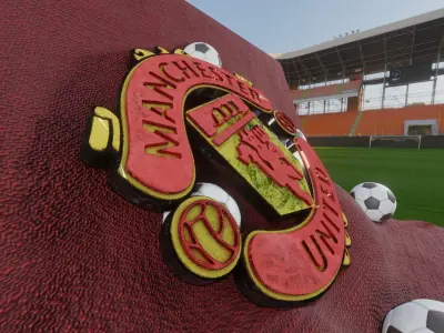 mufc Manchester United  fan club medallion 3D model