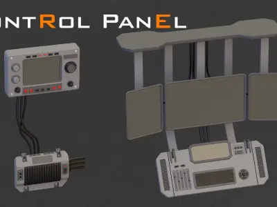Control panel 3D model