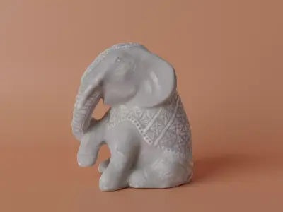 Elephant Decor Low-poly 3D model