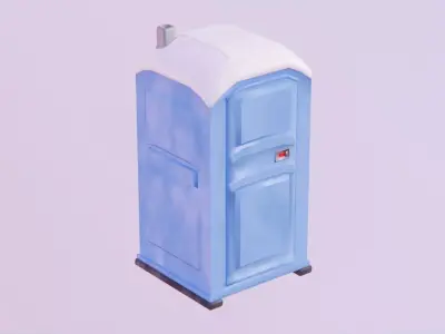 Porta Potty Low-poly 3D model