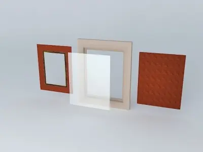 Picture Frame Bespoke Victorian Crimson Gold Lace Free 3D model