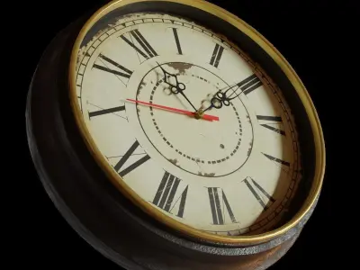3D Old Clock 3D model