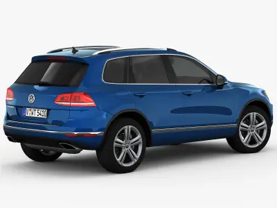 Volkswagen Touareg 2015 detailed interior 3D model
