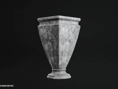 Square Garden Urn   3D model