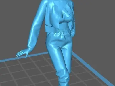 Beautiful Girl Model Leaning  3D print model