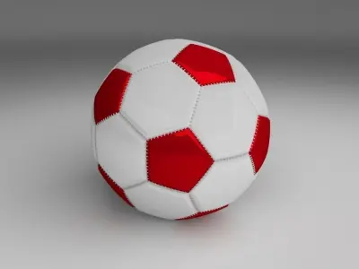Classic High Quality Football Low-poly 3D model