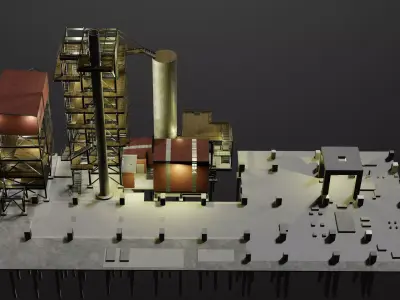 Industrial building 005 3D model