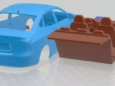 Hyundai Elantra 2010 Printable Car 3D print model