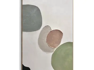 Plaster Two Photo Frame 497 Low-poly 3D model