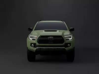 Modern Olive Green Toyota Tacoma Pickup Truck 3D model
