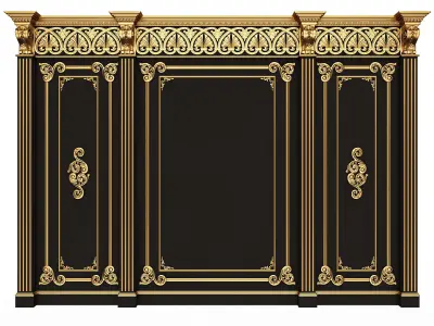 Boiserie Classic Panels Collection Low-poly 3D model