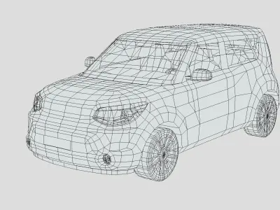 Kia Soul 2014 Low-poly 3D model