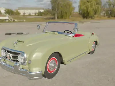 1952 Nash Healey ultra realistic 3d Model  3D model