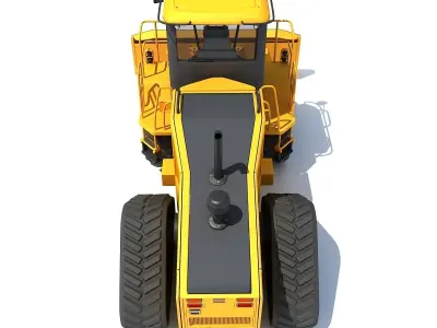 Yellow High Speed Dozer 3D model