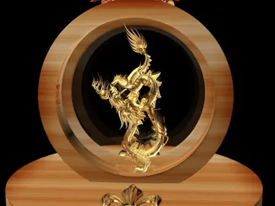 Chinese Dragon Statue 3D model